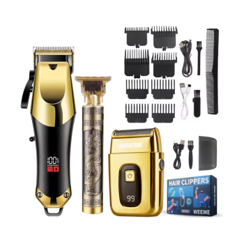 3pcs Men's Electric Hair Clippers Kit