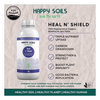 500G Happy Soils Heal n' Shield Granules - Slow Release Beneficial Bacteria