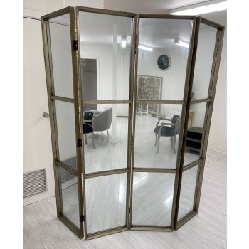 EXOTIC MELODIES MIRROR BIRD DRESSING SCREEN/ROOM DIVIDER