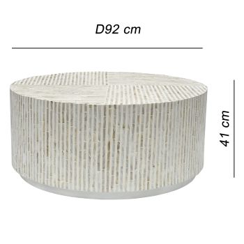 PURIST MOTHER OF PEARL HAND MADE COFFEE TABLE