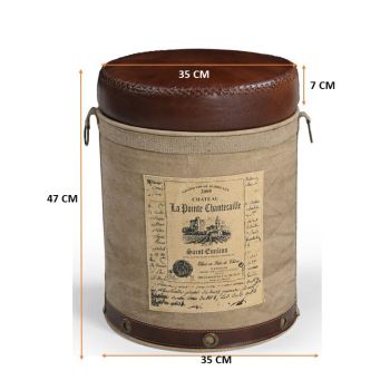 CYLINDRICAL CHATEAU OTTOMAN