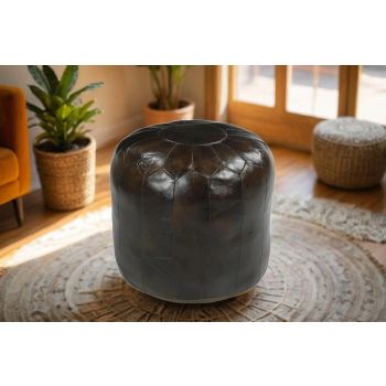 GENUINE LEATHER MOROCCAN OTTOMAN