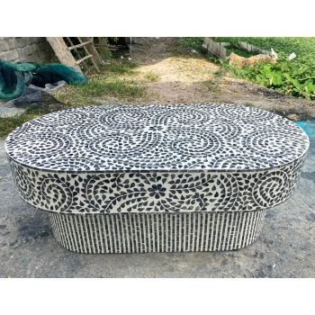 FLORAL MOTHER OF PEARL COFFEE TABLE