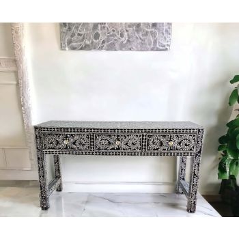 MOTHER OF PEARL OPULENT 3 DRAWER CONSOLE TABLE