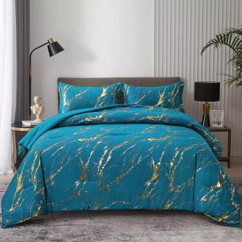 Cozy Cloud 3 Teal ‑Piece Comforter Bundle – Instagram‑Ready Bedroom