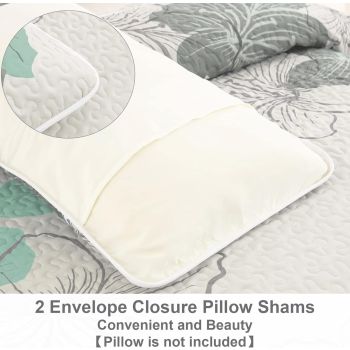 Radiant Quilted Coverlet and Pillowcases Set: Envelop Your Bed in Elegance - Queen size