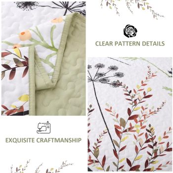 Decorative Quilted Coverlet and Pillowcases Set: Elevate Your Home Decor - Queen size