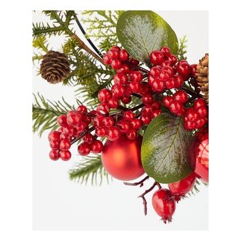 Berry Ball Half Wreath 35cm 