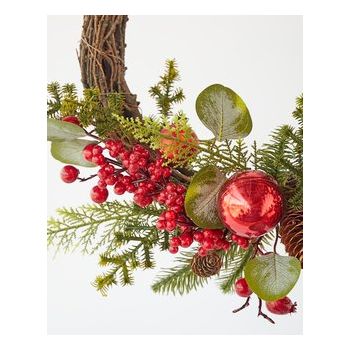 Berry Ball Half Wreath 40cm 