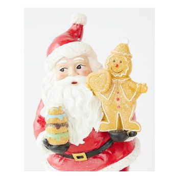 Santa With Gingerbread 22cm 