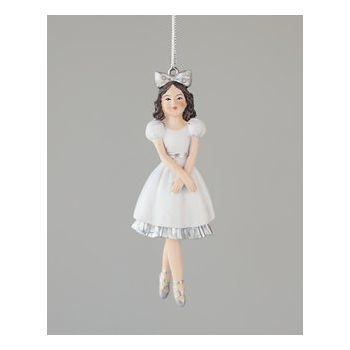 Stories Ornaments White Set Of 4 10.5cm 