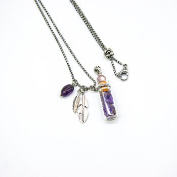 Gift Gox - Crystal Bottle (Amethyst) + Purify Oil Blend