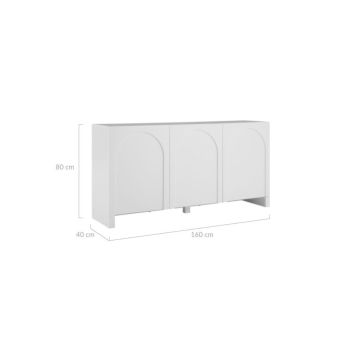 Dome White 3 Doors Sideboard