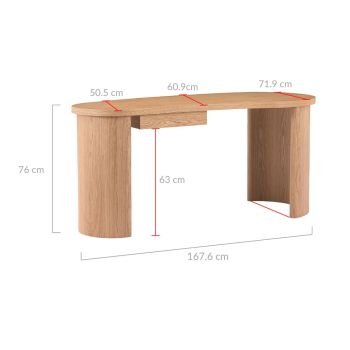 Harley Natural Office Desk