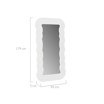 Kamila White Wavy-shaped Mirror