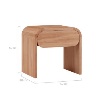 Olga Natural Bedisde Table