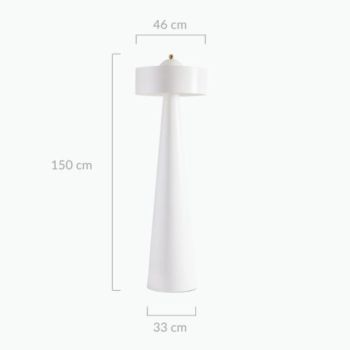 Tristan Sculptured White Floor Lamp