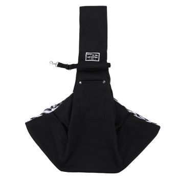 black Pet Carrier Sling Bag for Small Dogs and Cats - Up to 15kg