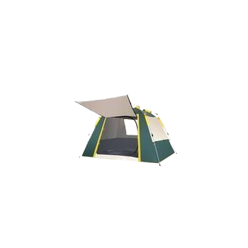 Dark green four-sided tent with a straight door - Plus Large size (270x270x185cm), majestic and expansive for outdoor escapades