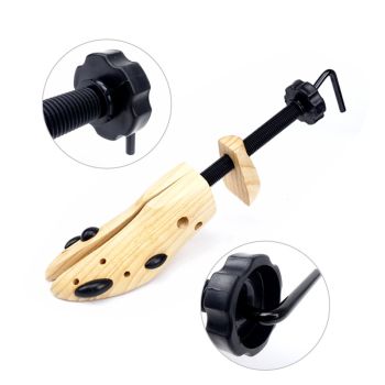 Adjustable Wooden Shoe Stretcher for Men & Women, Size Medium (EUR 39-41)