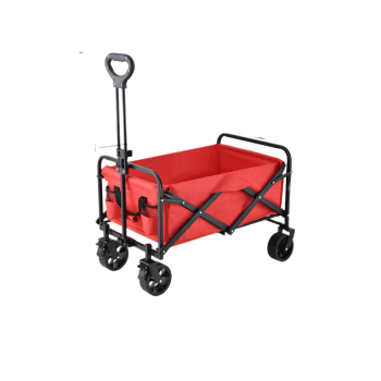 5 -inch camp cart red medium tank wheel+ bearing double brake+ high carbon structural frame