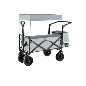 Outdoor camping cart with canopy gray 120*50.5*105cm