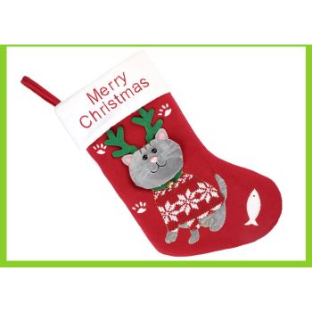 2pcs cute cat christmas stockings cartoon christmas socks gift bag christmas decoration socks christmas tree pendant