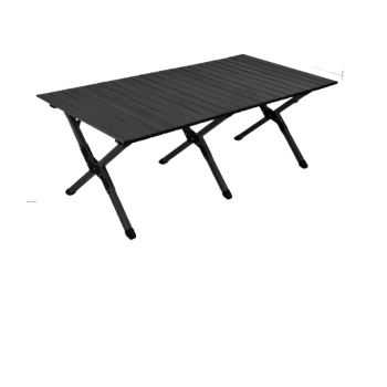 Outdoor carbon steel egg roll table-black 120*60cm