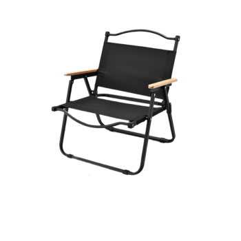 Portable camping Cryt chair-carbon steel black 78*52*50cm