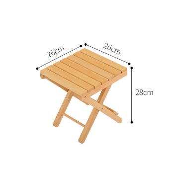 Outdoor folding single stool-log color