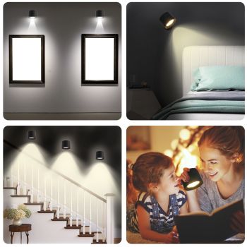 Touch-Control LED Night Light with 3 Brightness Levels & 3 Color Temperatures - Adjustable Stepless Dimming for Home & Office