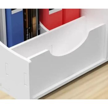 Multi-Functional Desktop Organizer with Document and Stationery Storage - Compact Desk Shelf, 39.5x31x24cm