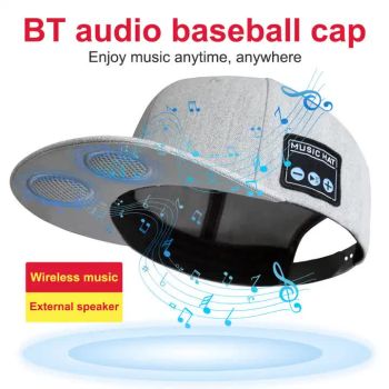 Dark Gray Wireless Speaker Hat - Bluetooth 5.4 Baseball Cap with Dual Speakers for Outdoor Sports and Music, Hands-Free Audio Experience