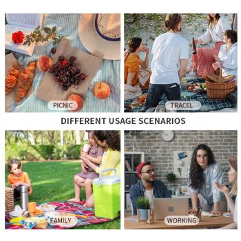 Black Waterproof Insulated Lunch Bag - Leakproof Thermal Cooler for Food and Drinks