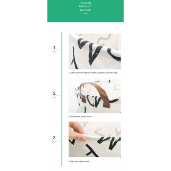 Hippo Canvas Laundry Storage Basket with Adorable Animal Designs