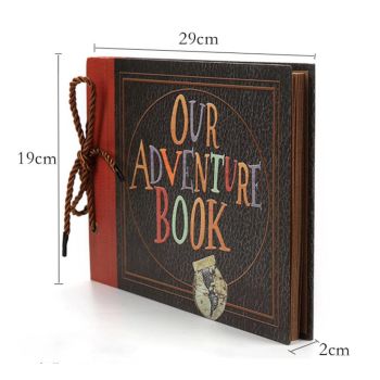 DIY Scrapbook Adventure Album – Retro Kraft Paper Photo Book with String Binding