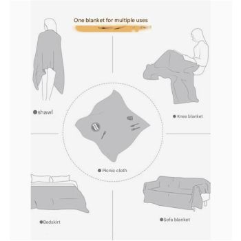 Light-colored Geometry Bohemian Style Outdoor Picnic Blanket - 130*180cm Decorative Throw