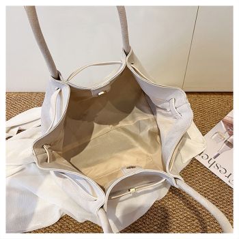 Green Elegant PU Tote Bag - Soft and Stylish Handbag for Everyday Use