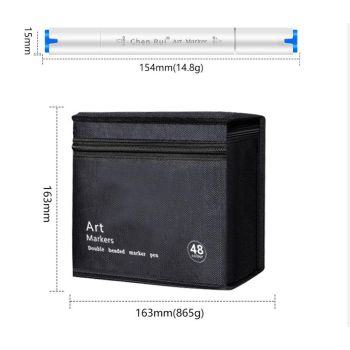 Dual-Tip Alcohol Marker Pen with High-Capacity Ink for Professional Drawing and Coloring