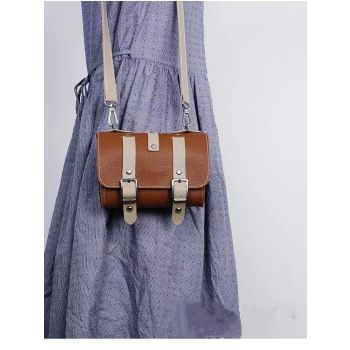 Brown Vintage Bicycle Handlebar Bag – Universal Front & Rear Bike Accessory for Commuting and Cycling