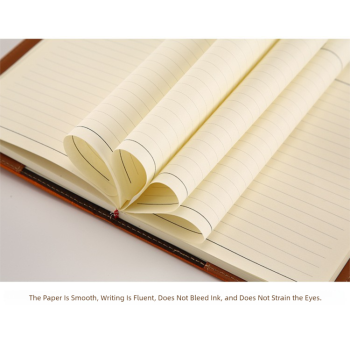 Orange A5 Multi-Functional PU Leather Notebook with Pockets - Office Planner and Journal