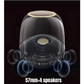 LP90 Black 360° Bluetooth Home Theater Speaker With One Microphone - LED Light Effect, 120W Surround Sound
