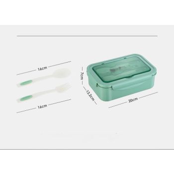 2 PCS Pink Multipurpose Lunch Box with Spoon and Fork