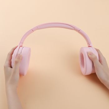 Pink Wireless Over-Ear Headphones - Bluetooth 5.0, Long Battery Life