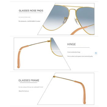 Black Frame Dark Green Glasses Classic Aviator Sunglasses - UV400 Protection with Metal Frame