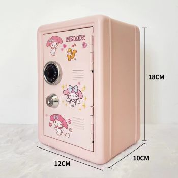 Silver Mini Metal Safe Box with Combination Lock and Key - Compact Security Storage
