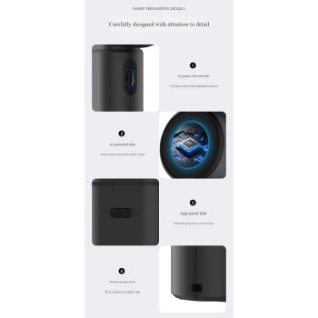 Black Portable 2-in-1 Mini Handheld Fan and Hair Dryer