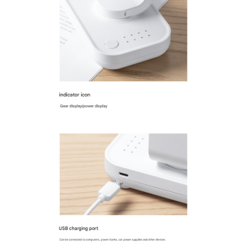 White Portable Mini Fan - Compact, Quiet, and Rechargeable for Personal Cooling