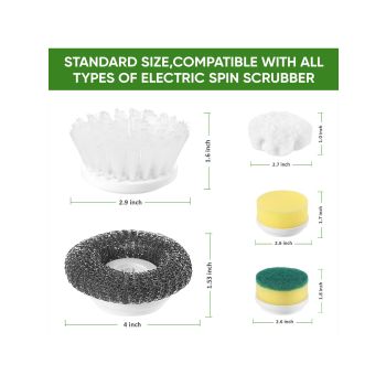 Grey Electric Cleaning Brush with Multiple Attachments - Rechargeable and Versatile for Home and Kitchen Use