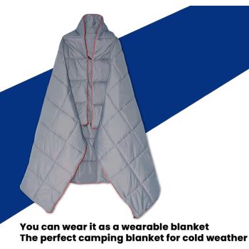 Military Green Compact Lightweight Quilted Blanket - Soft, Warm, and Portable for Outdoor Adventures